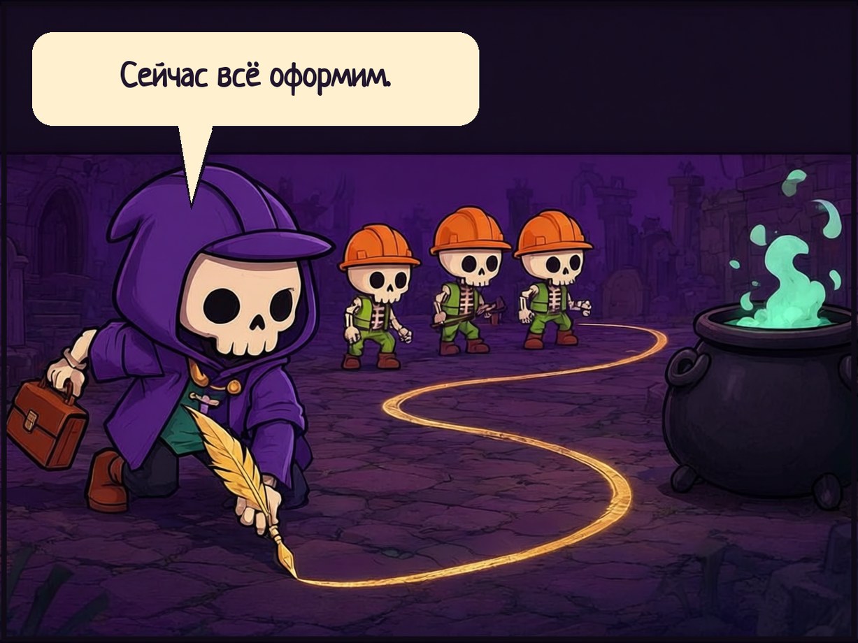 Договор: перо рисует тающую линию